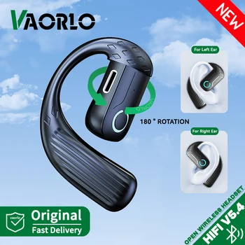 Wireless Bluetooth 5.4 Earphone 180° Rotation Ear Hook HIFI Stereo With MIC HD Call Open Single Ear Headset For Game Music Sport 1