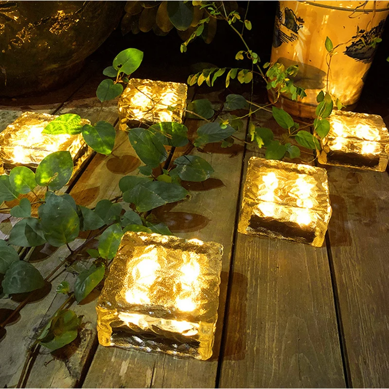 

Solar road light underground buried brick light ice cubes shape garden light IP68 waterproof landscape street light