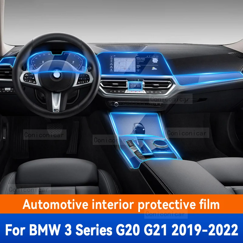 

Для BMW 3 серии G20 G21 2019-2022 Автомобильный интерьер ТПУ коробка передач Панель наклейка против царапин защитная пленка декоративные аксессуары