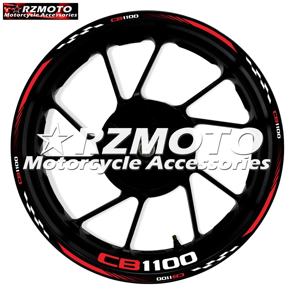 

Motorcycle 17 For HONDA CB1100 Inch Front Rear Decal Wheel Hub Waterproof Reflective Rim Stickers #