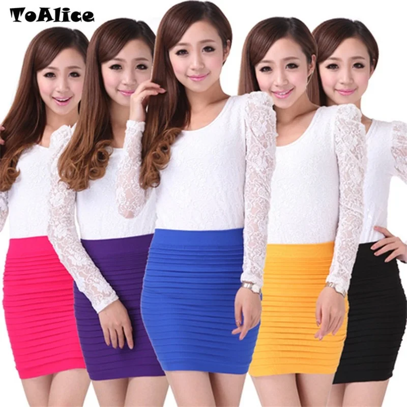 

2018 High Waist Summer Mini Skirt Candy Color Women Short Skirt Casual Bottom Hip Mini A-Line Slim Pencil Skirt