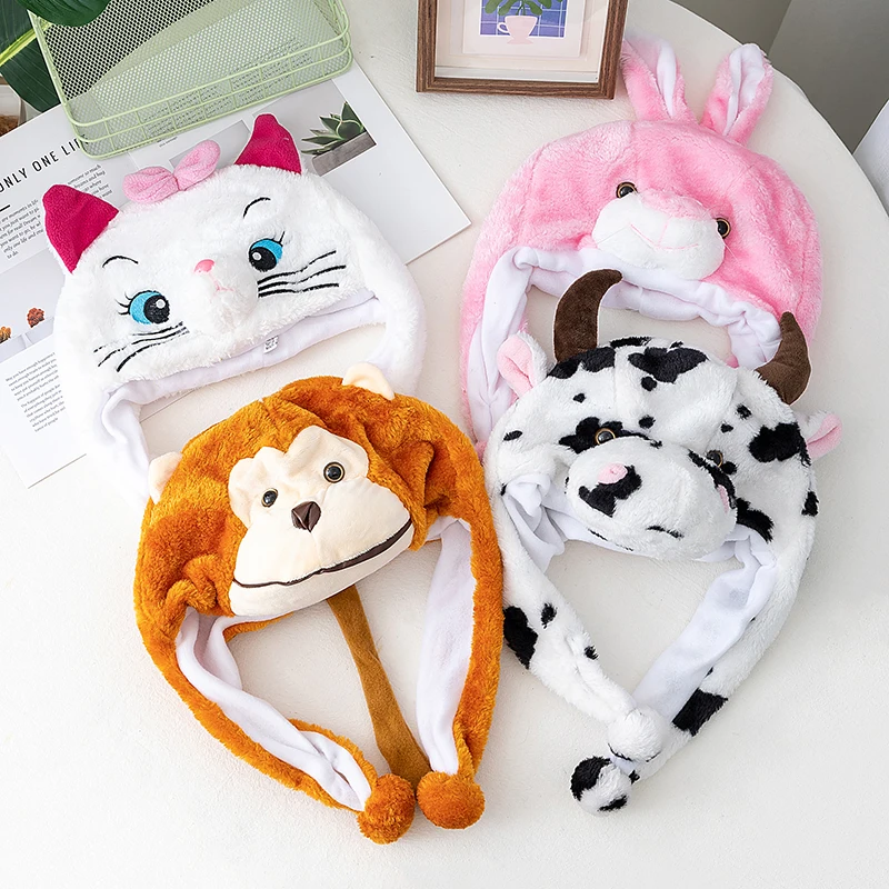 3D Animal Style Decorative Hat Hot Sale Unisex Funny Hat Cute Couple Cap For Men Women Plush Winter Lovely Fur Hat
