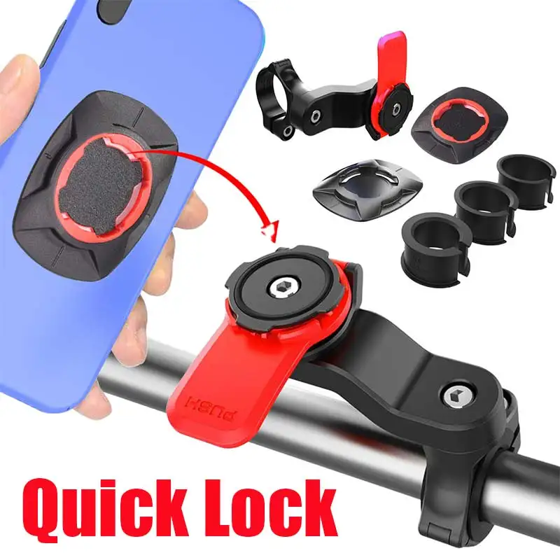 Motorcycle Bike Phone Holder Stand  Quad Lock Support Telephone Moto -  Lock - Aliexpress