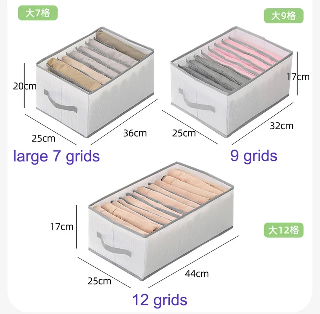 Drawer Organizer dividers Wardrobe Folding Washable Separation Grids Closet  Organizers For pants bra shirt clothes Storage Box - AliExpress