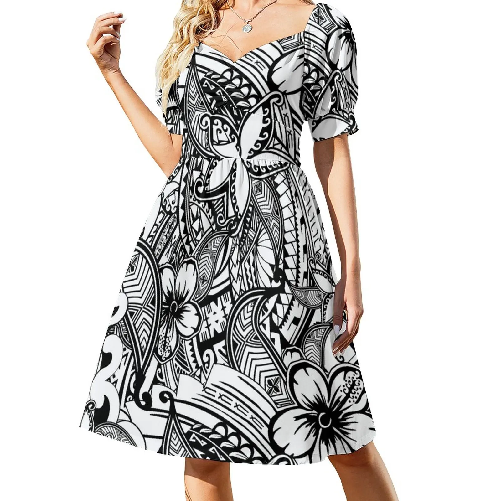 

It's Not Always Black Or White Polynesian Tattoos Sleeveless Dress Dresses gala sensual sexy dress for women party dresses women