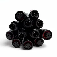 5/20Pcs M12 Small Metal Head Waterproof 2 3 4 5 6 8Pin IP68 Cable Wire Plug for LED Strips Male and Female 20cm Connector 2