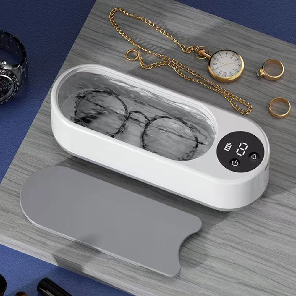 360°Deep Cleaning Ultrasonic Cleaner High Frequency Automatic Timing Cleaning Machine for Jewelry Glasses Necklaces Rechargeable
