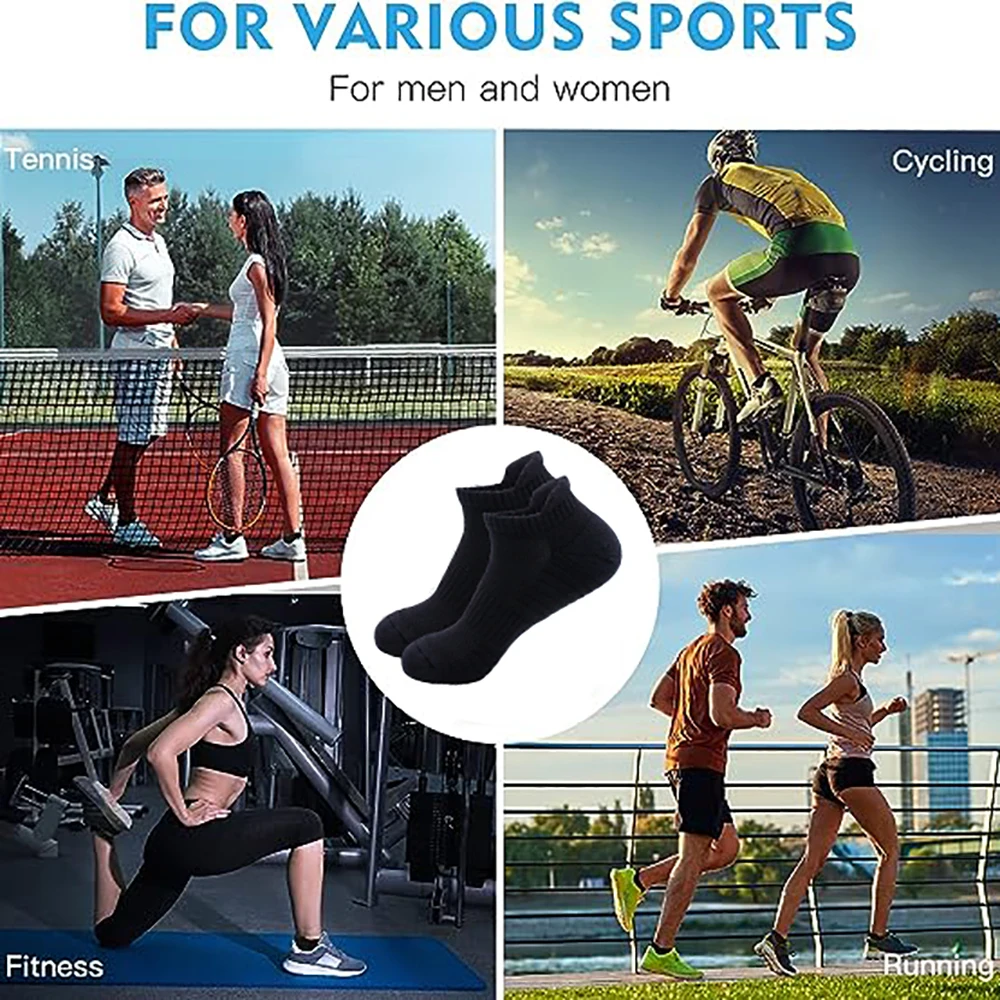 Sports Compression Socks 1 Pairs-Circulation Arch Support Plantar ，Running 、 Athletic Running 、Low Cut Cushioned Anti-Blister