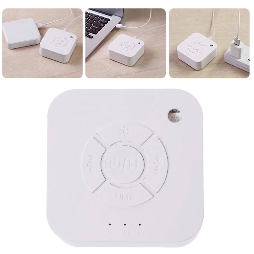 White Noise Machine Portable Bedroom Sleep Rest Napping Soothing Sound Spa Machine Music Player