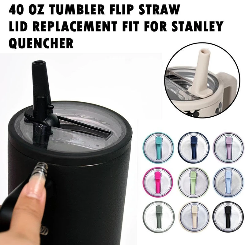 Cup Cover For Stanley Spill-proof 40oz Replaceable Environmental Protection Spiral Straw
