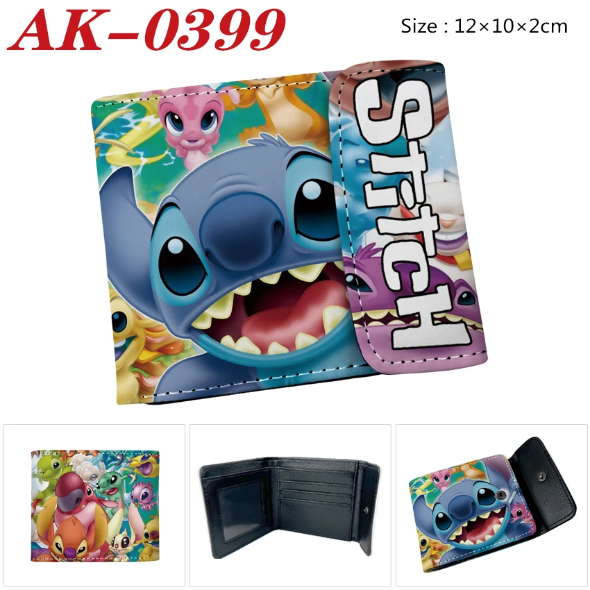 thumbnail image 1 of New Disney Cartoon Stitch Wallet with Card Holder Hasp Purse Gift for Girls and Boys, 1 of 5