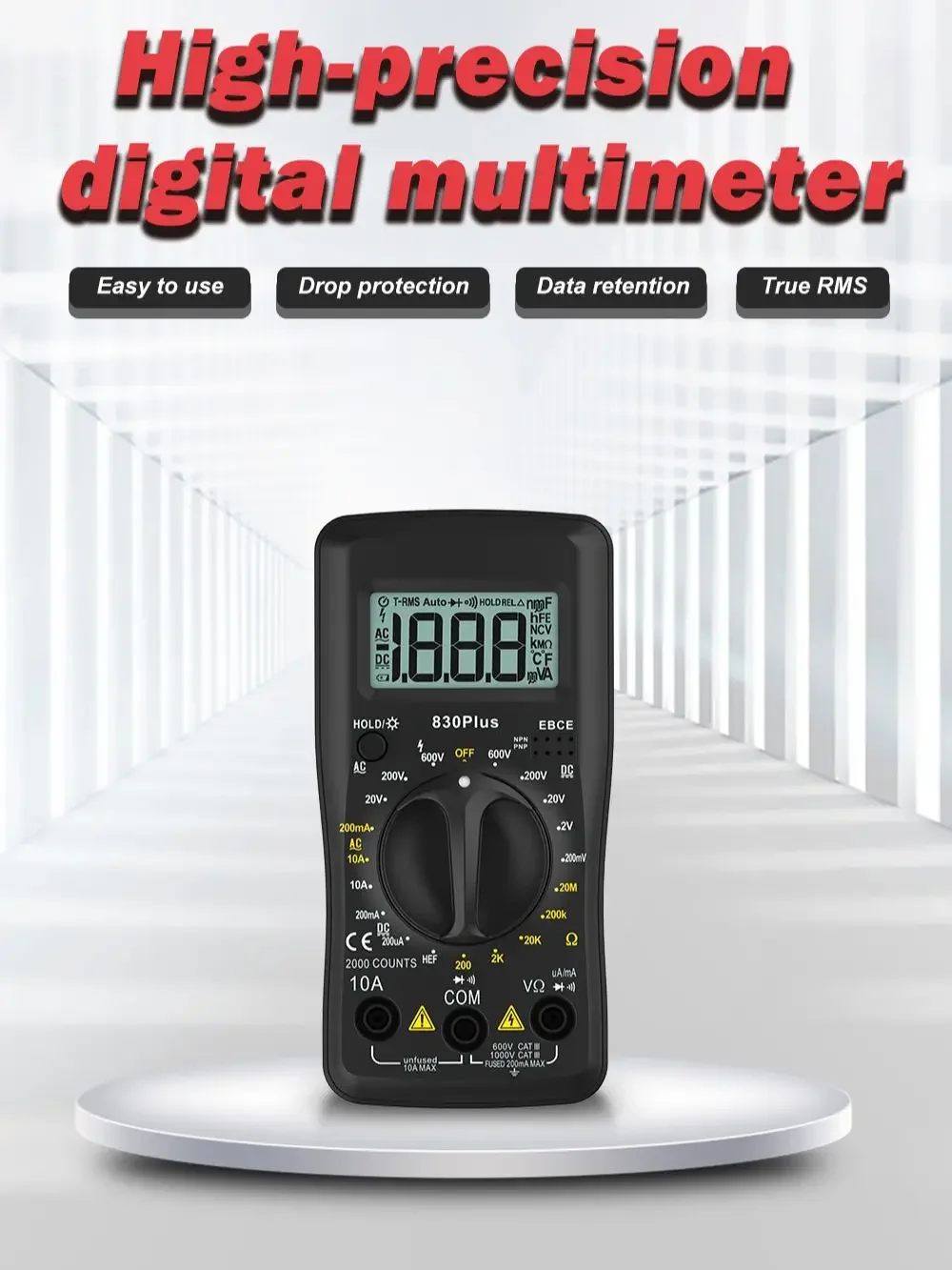 USB Charge Multimetro Digital Profesional AC DC Current Voltage Detector Pen Tru