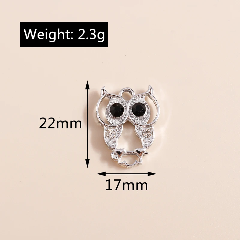 Leslie 10 stücke 16*19mm niedlichen Legierung Kristall Kaninchen Charms für Ohrringe Halskette Armband Hase Anhänger DIY Schmuck machen Großhandel – Detail 10