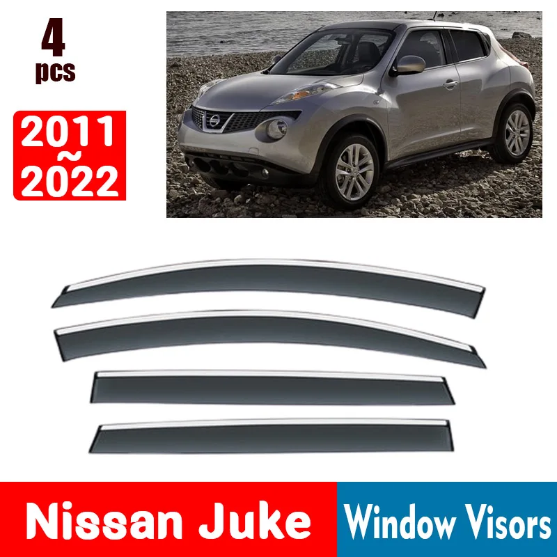 Rear Suitable for Nissan Juke 5 Doors 2011 ClimAir CL 4335D Window Visors Master Dark 