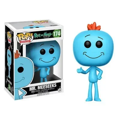 thumbnail image 1 of Figura de dibujos animados Funko Pop Rick y Morty temporada Modelo Rick 112# Muñecas de vinilo MR.MEESEEKS 174# Coleccionables Juguetes de regalo para niños, 1 of 5