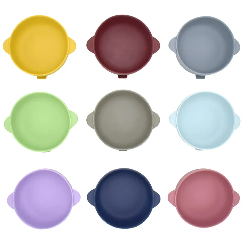 400ML Silicone Baby Bowl with Lid-Children's Feeding Tableware Set Kids Waterproof Suction Bowl Dishes Kitchenware for Babies silicone feeding set baby tableware set silicone feeding bowl