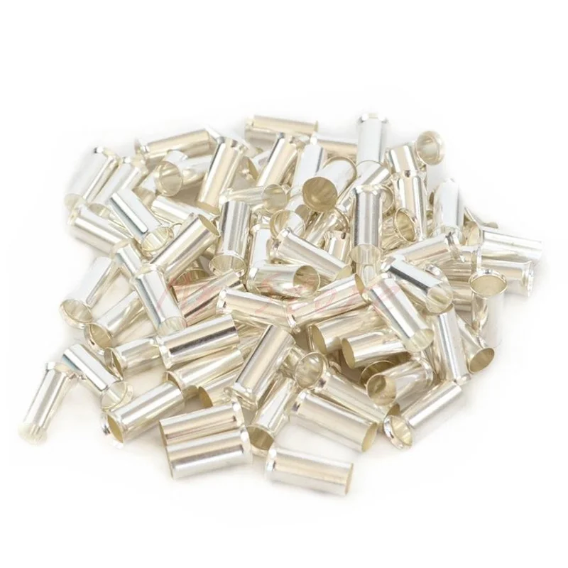 Wire Connectors 100PCS EN Series Non-Insulated Ferrules Electrical Cable Terminal 22-10 AWG