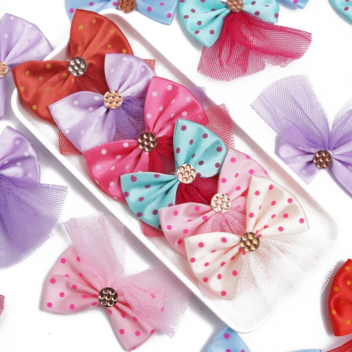 10PCS Dog Bow Dog Hair Accessories Handmade Pet Clothing Decoration Bows For Dogs and Cats Cute Pet Accessories 4