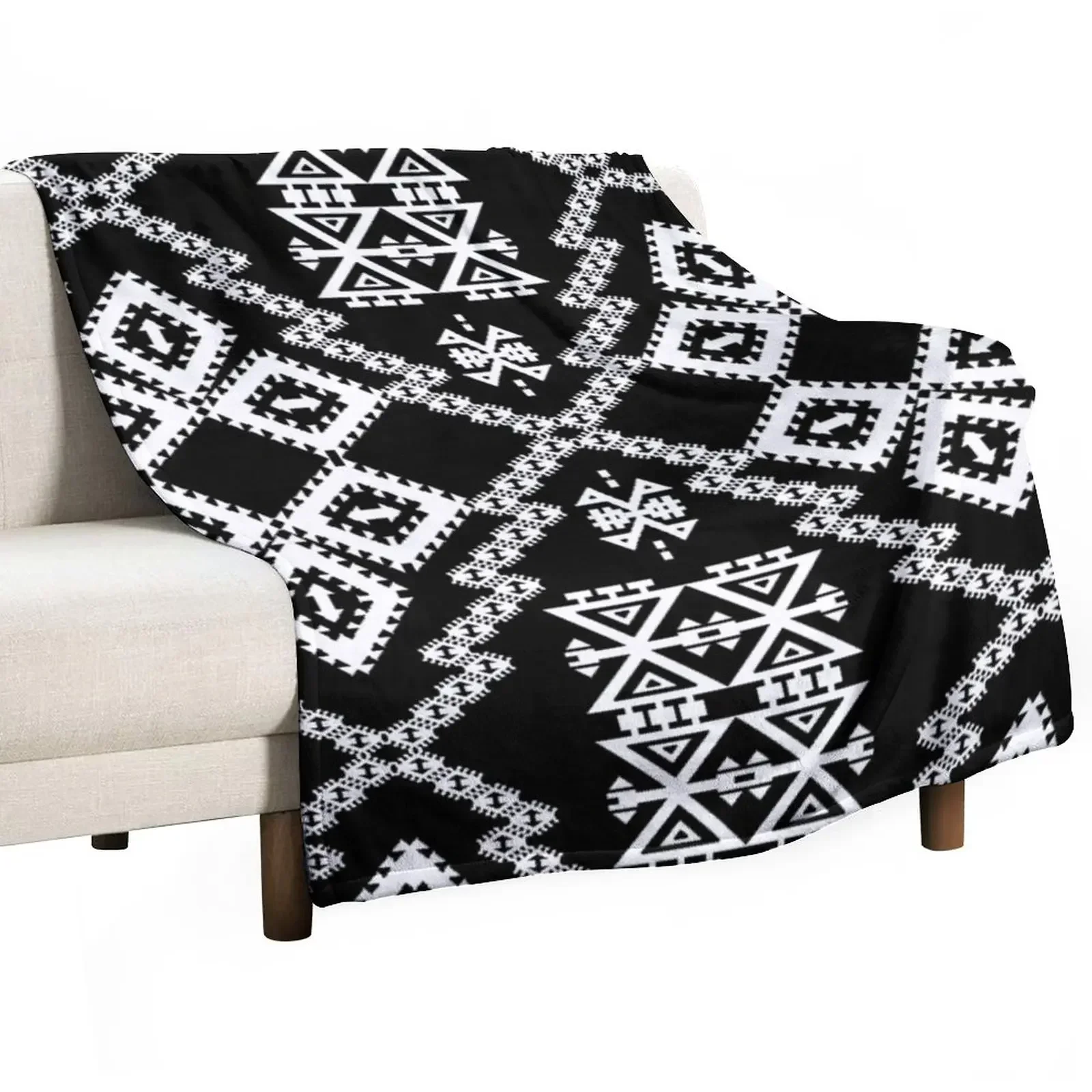 

Черно-белое Ацтекское 2 одеяла, рождественские подарки, тяжелый цвет