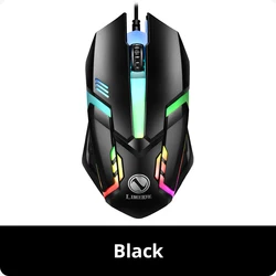 Limei S1 E Sports LED Backlit Wired Mouse with Silent Click (Black)