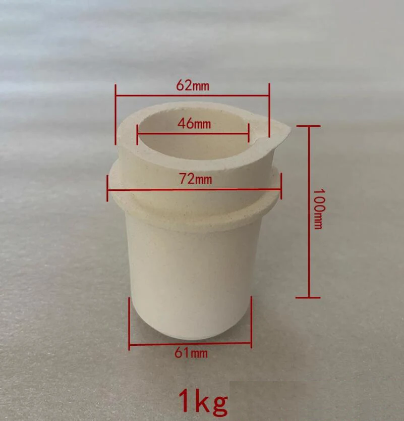 High Temperature Quartz Silica Crucible for Metal Gold Silver Melting Jewery Casting Tools Capacity 1kg 2kg 3kg 4kg