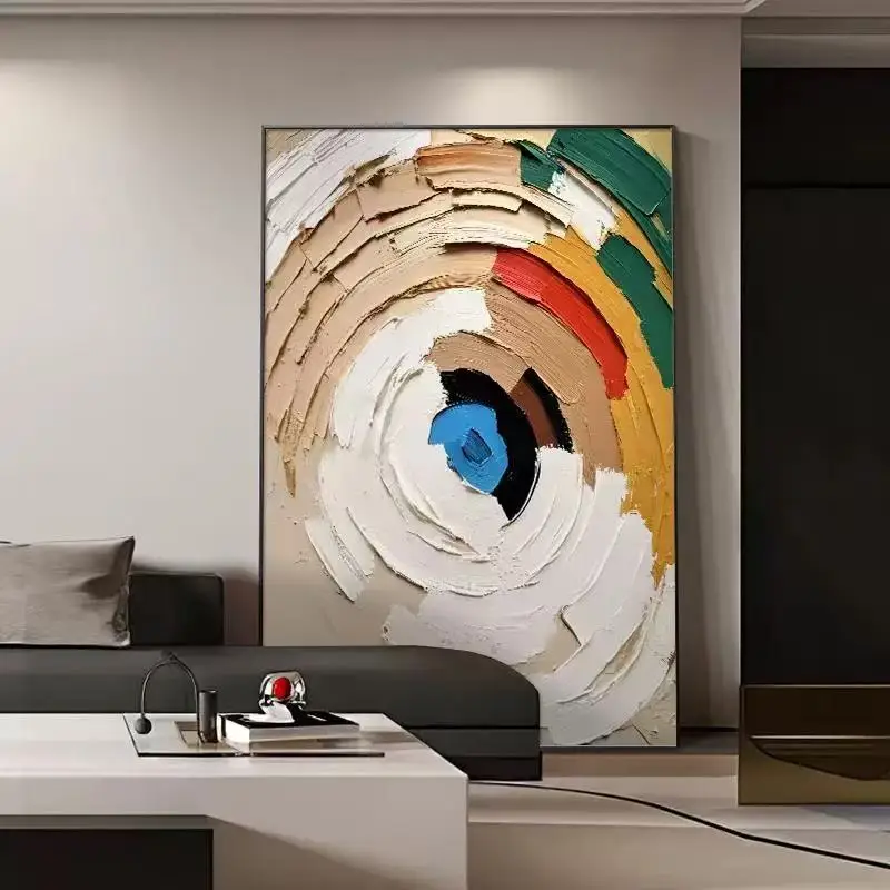 Große handgemalte Leinwand-Wandkunst, handgemaltes Ölgemälde, einzigartige Heimdekoration