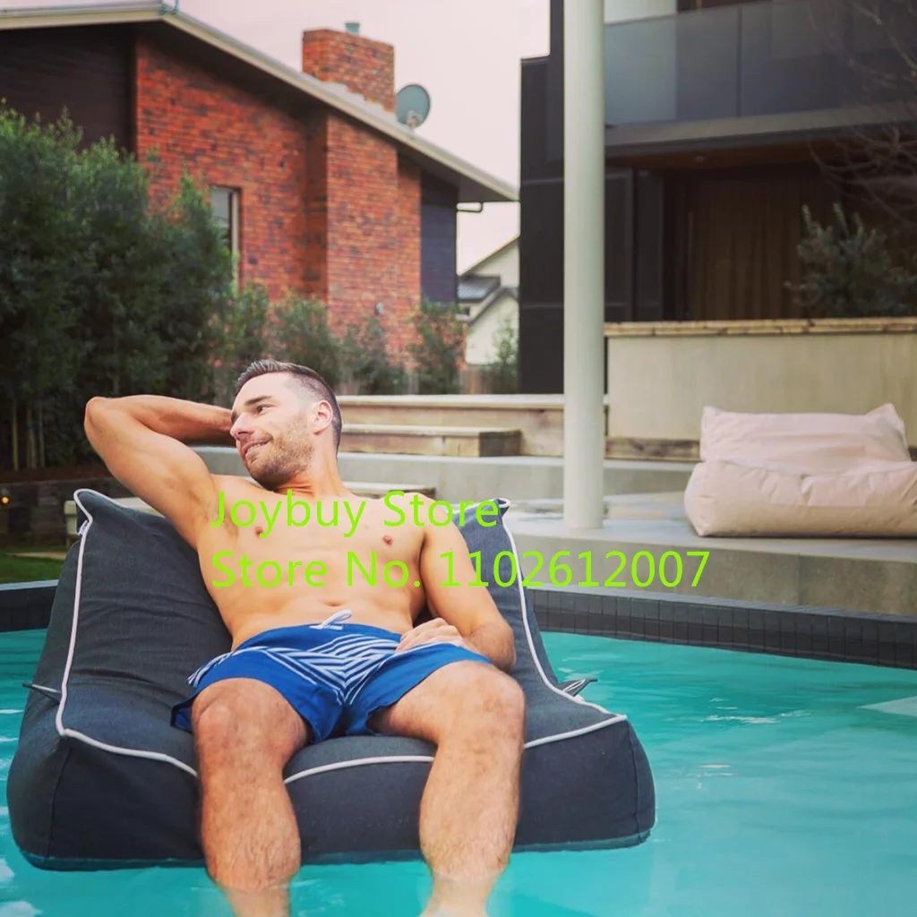 One people seat outdoor bean bag furniture large size beanbag sofa chair Blue Float lounger on water
