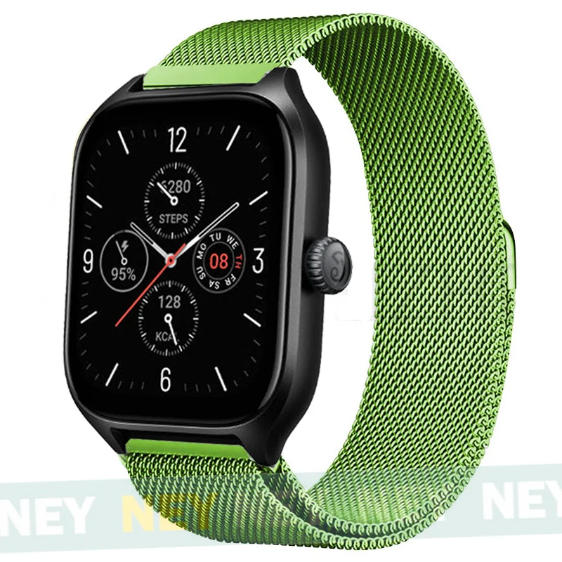Milanese Loop Metal Bracelet for Smartwatches - Adjustable 20mm/22mm Strap