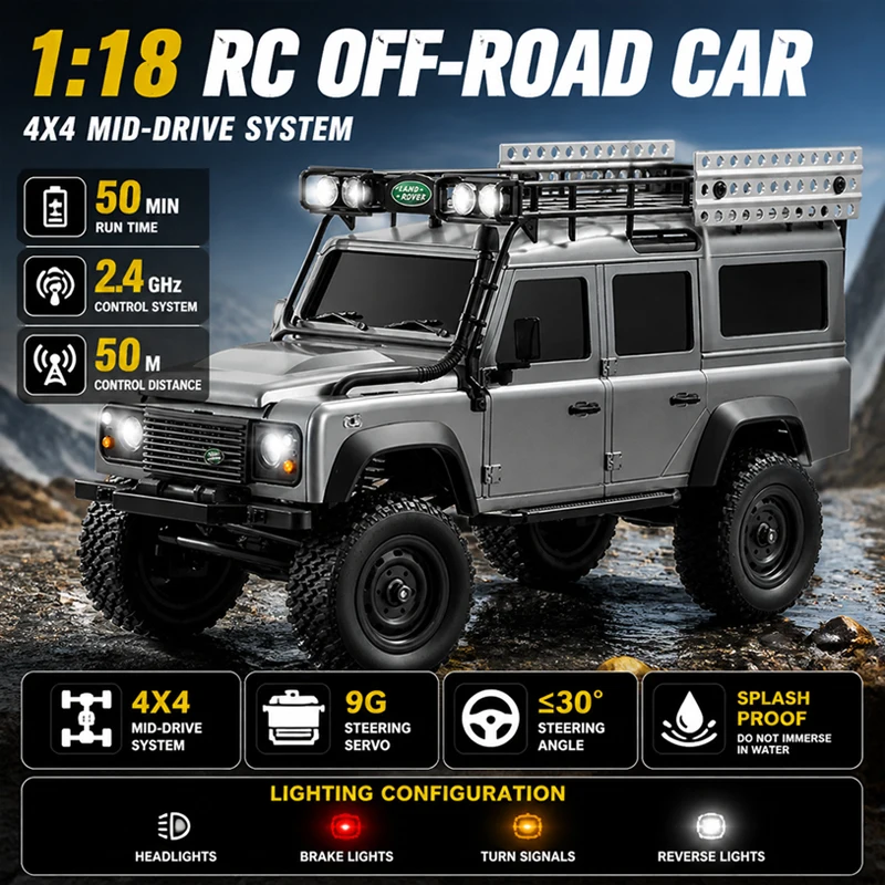 Crawler Buggy RC MN111 2B 1/24 4WD Funkauto Elektrisch