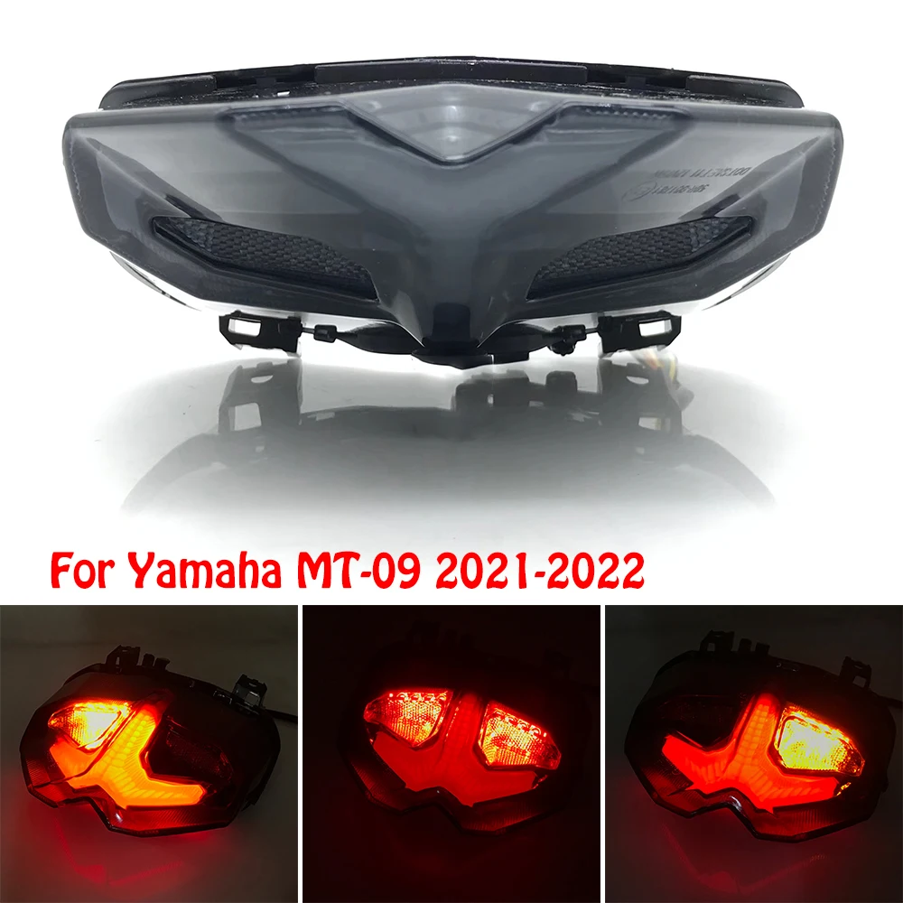 

ABS Motorcycle Integrated LED Tail Light Brake Stop Light Turn Signals For Yamaha MT09 MT-09 2021 2022