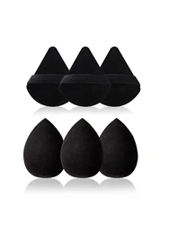 Complete Fashion Makeup Brush Set with Holder, Beauty Sponge, and Powder Puff - 21 Pieces (6PCS powder puff)
