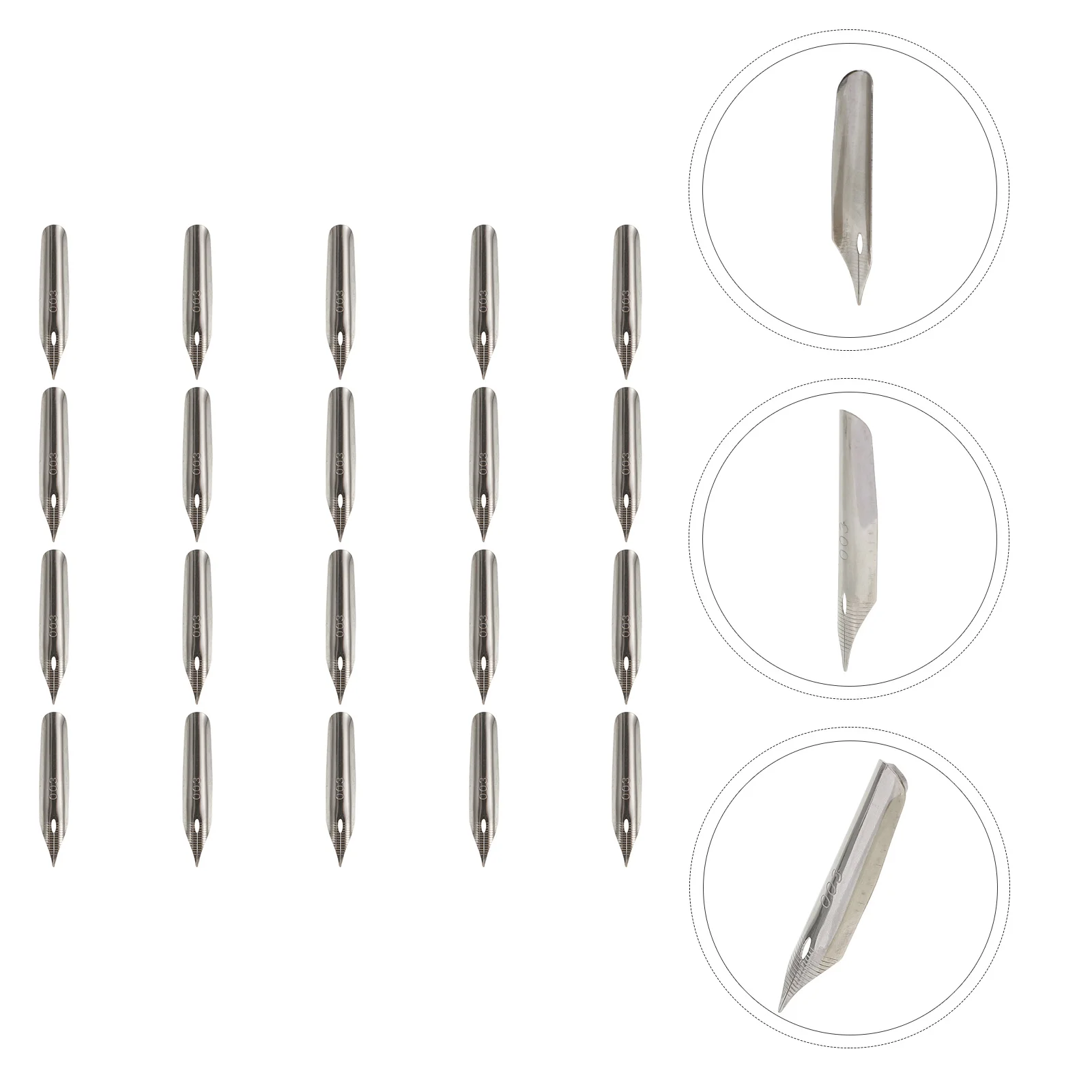 

20 Pcs Pens Dip Calligraphy Writing Nibs Replacement Metal Fountain Supplies Ink