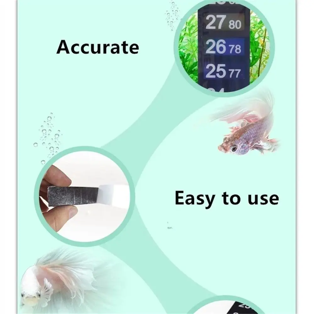 Liquid Crystal Aquarium Thermometer Sticker for Fish Tank