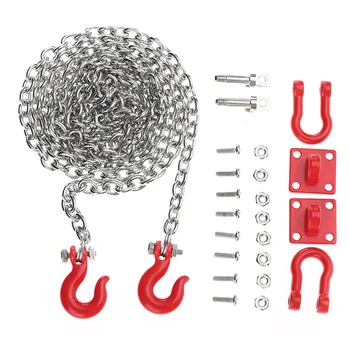 RC Tow Chain RC Tow Hook Tow Chain Tow Hook U Shaped Tow Hook Trailer Chain Assemble Parts for RC Climbing Crawler Car 1