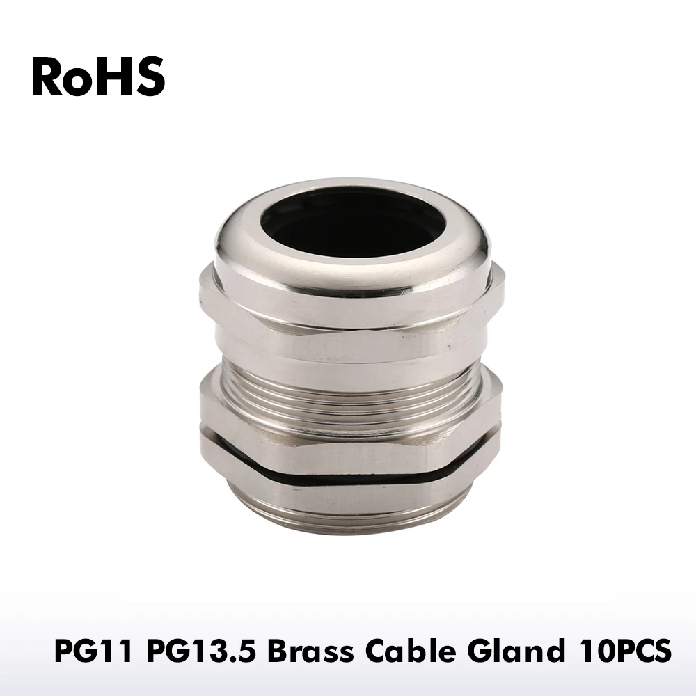 10pcs IP68 PG11 PG13.5 Waterproof Nickel-plated Brass Cable Gland Connector