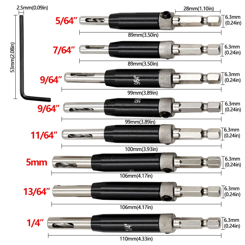 Drill Bits 8pcs 4PCs Self Centering Hinge Drill Bits Woodworking Door Window Hinge Drill Bit Positioning Hole Opener