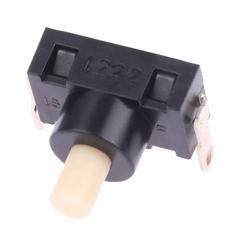 1pc 전원 버튼 스위치 2플러그 250VAC 6A/ 125V 13A 자동 잠금 ForDEFOND DPC-1114 고전력 진공 청소기 부품용 스위치