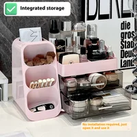 Desktop cosmetics storage box, compartmentalized drawers, high-end makeup brush bucket, dressing t 2