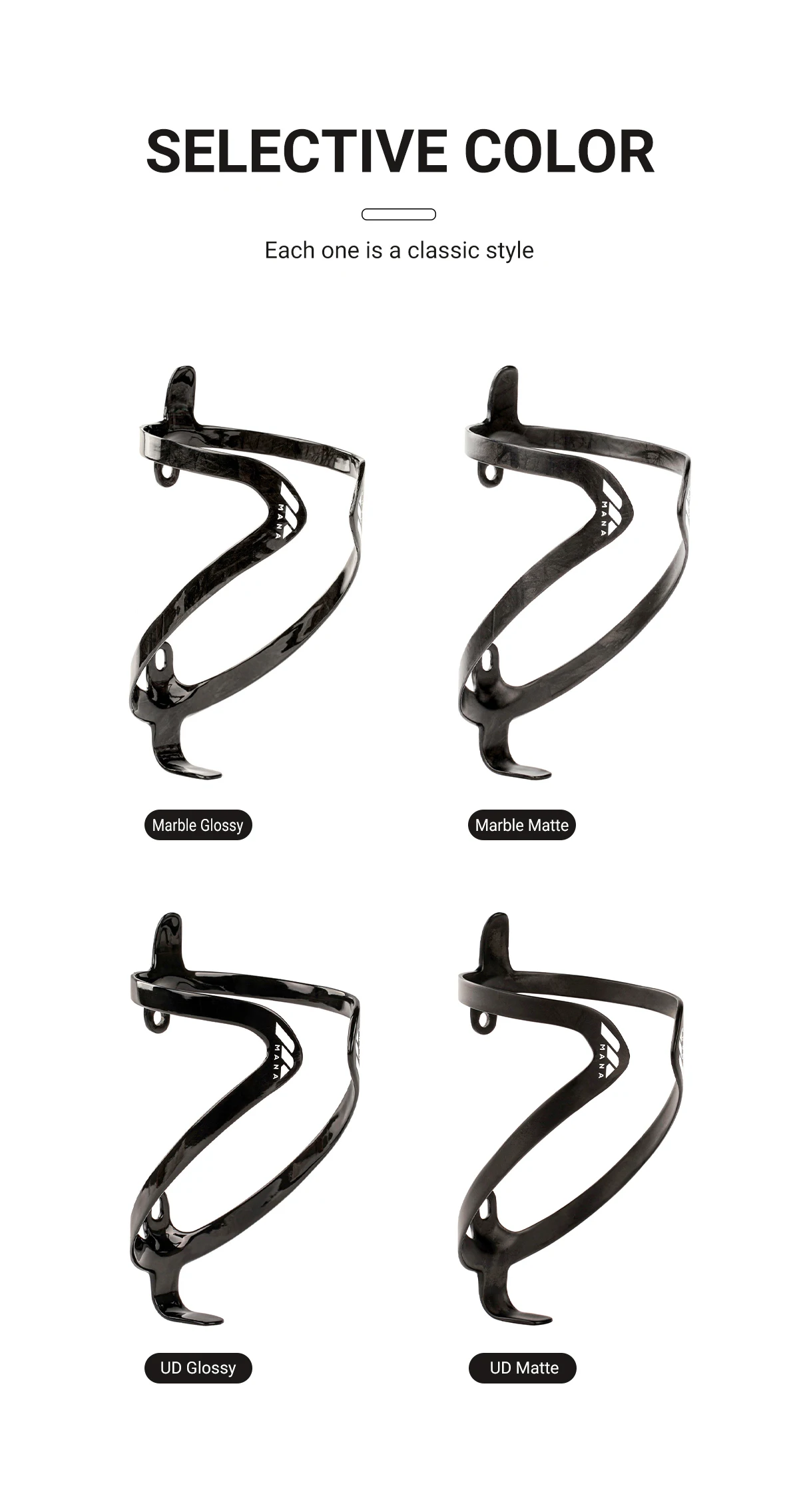 MANA 12g Marmormuster Voll Kohlefaser Fahrrad Flasche Käfig + Aluminium Legierung Schrauben für Straße / MTB / Kies / TT Big Save – Detail 8