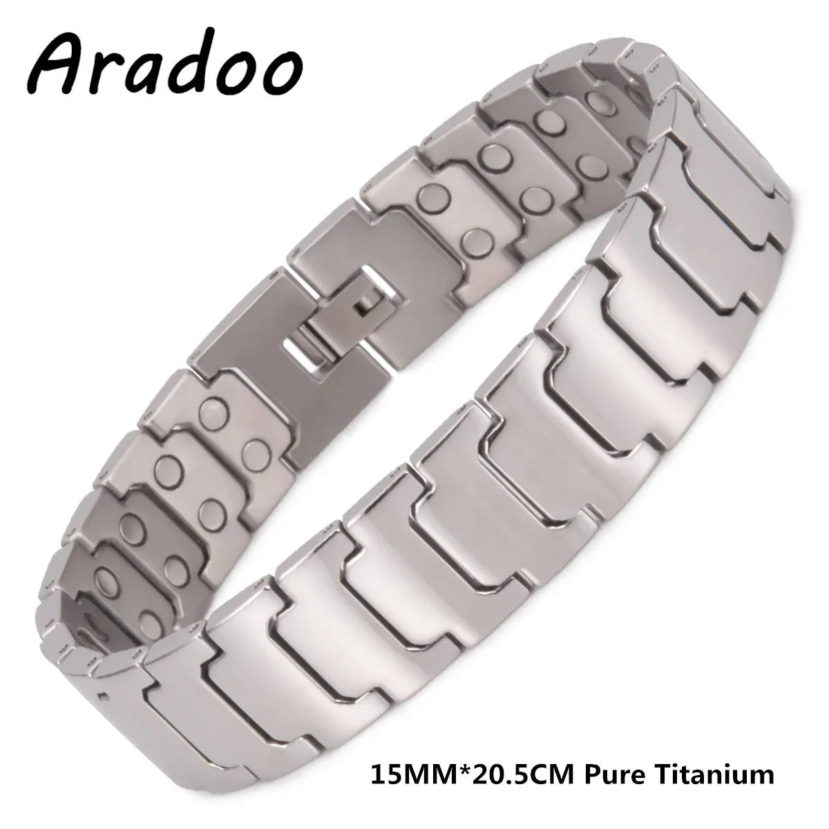 Pure Titanium Men’s Bracelet Strong Magnetic Therapy Bracelet