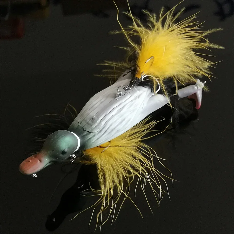 Schwimmender 3d Enten Topwater Köder Mit Plätscherfüßen Für Angler_voghion.com