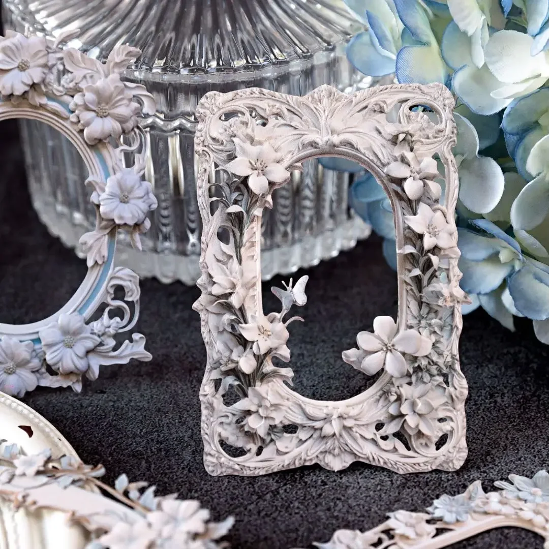 

10 Pcs Hollowed Out Embossed Floral Series Decorative Paper Scrapbooking Handbook Journal Collage Aesthetic DIY Craft Supplies