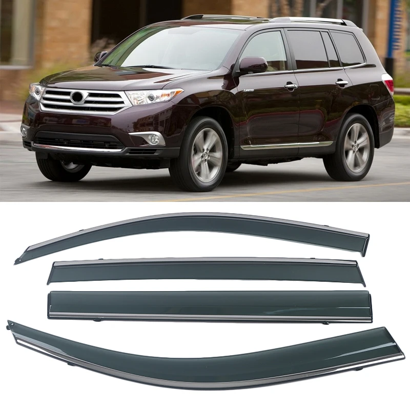 

Ветрозащитный козырек для Toyota Highlander U40 2007-2014, дефлекторы для дверей, боковых окон, воздушная защита от снега, солнца, дождя
