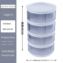  Transparent Stackable Food Insulation Cover Dust Proof Portable For Home Kitchen Keep Food Fresh Storage Organization Save Space 