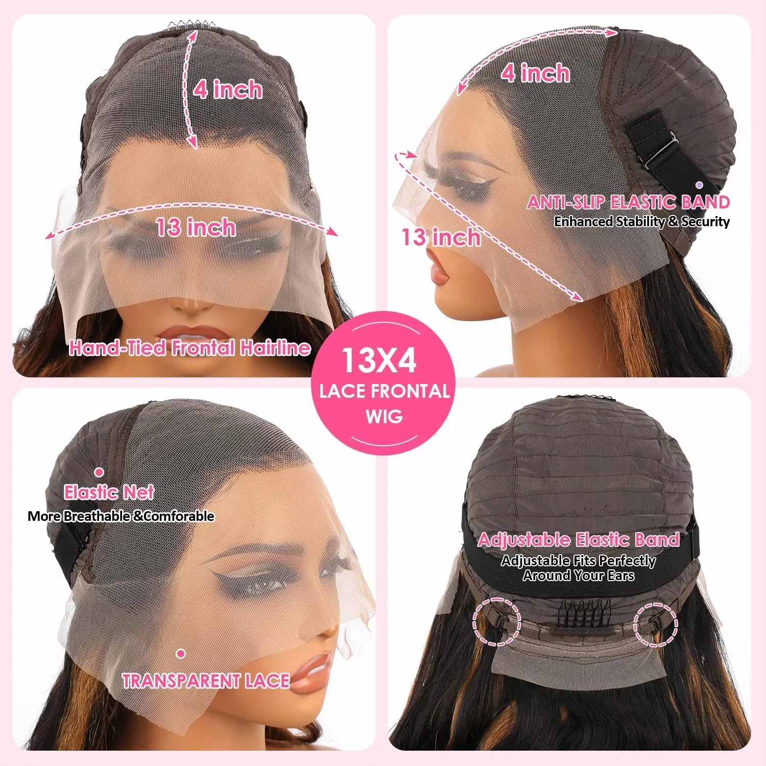 1B/30 Bone Straight 46 Inch Human Hair Wigs 13x4 13x6 HD Lace Front Wig 200% Density 1b30 Highlight Pre-plucked Hair Wigs 6