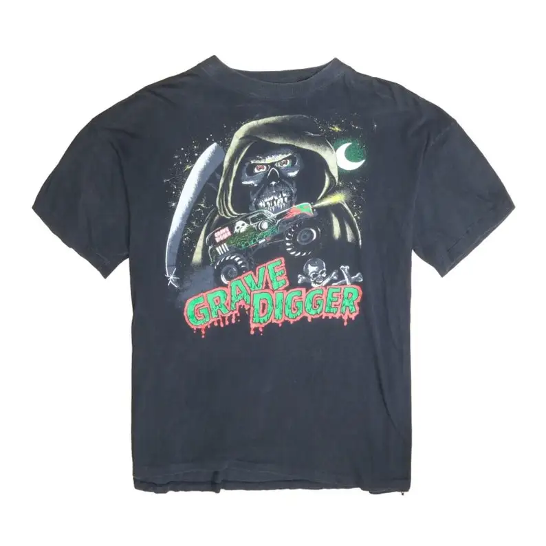 T-Shirt Vintage Grave Digger Taglia Xl Monster Truck Anni '90