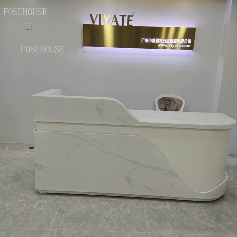 Modern Office Reception Desks Beauty Salon Bar Cashier Desk Dental Clinic Reception Desk Simple Clothing Store Counter Tables