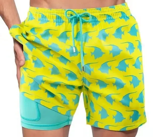 Customizable New Hot Selling 2024 Beach shorts with lining 6