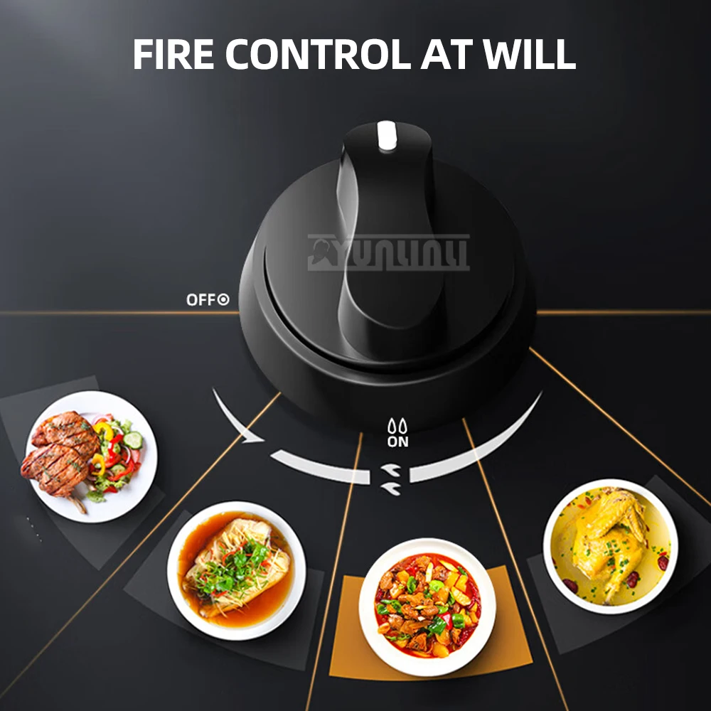 Household Stainless Steel Two Burners Gas Stove Kitchen Double Cooktop Energy-saving Gas Stove 3