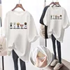 Maternity Nursing Shirt Short Sleeve Nursing Top Women's Pregnancy Cartoons Breastfeeding Tee Casual Side Ruched Ropa Embarazada 1